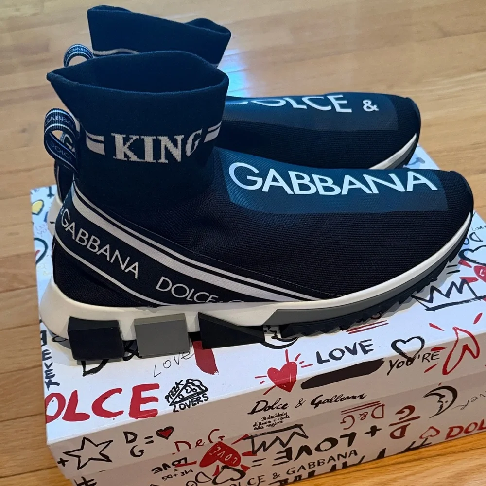 Dolce & Gabbana Black High-Top Sneakers - Picture 7 of 9